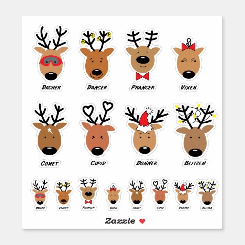 Santas Reindeer Sticker