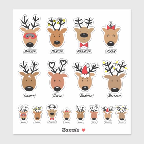 Santas Reindeer Sticker