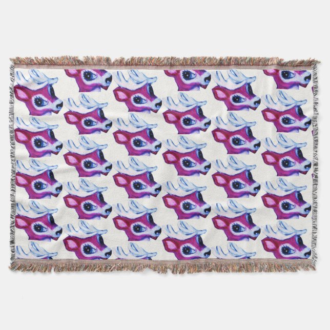 SANTAS REINDEER throw Blanket (Front)