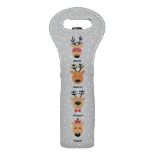Santa's Reindeer Wine Bag