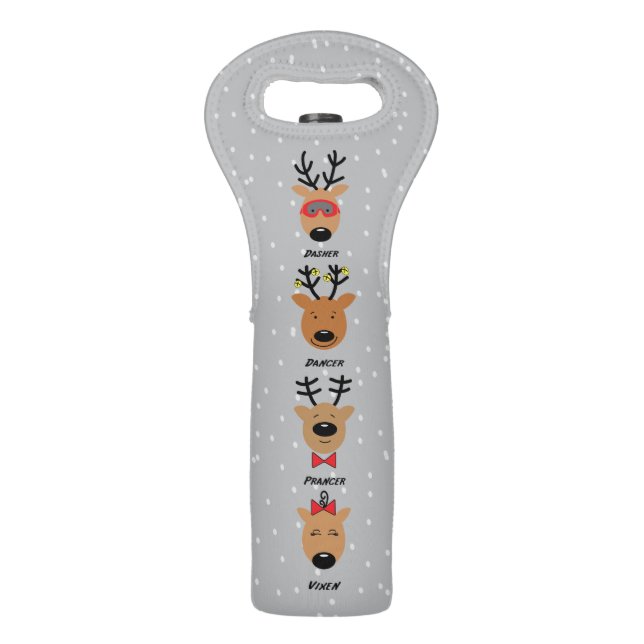 Santa's Reindeer Wine Bag (Front)