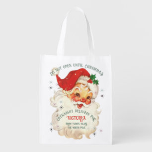 Santa's Sack for Christmas Gifts Special Delivery Grocery Bag