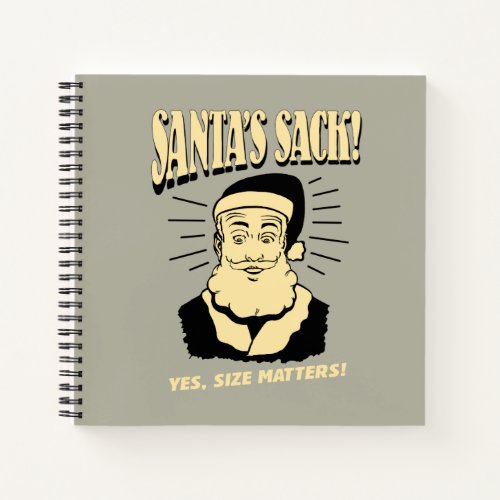 Santas Sack Yes Size Matters Notebook