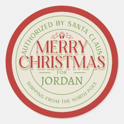 Santas Seal of Approval Personalized North Pole