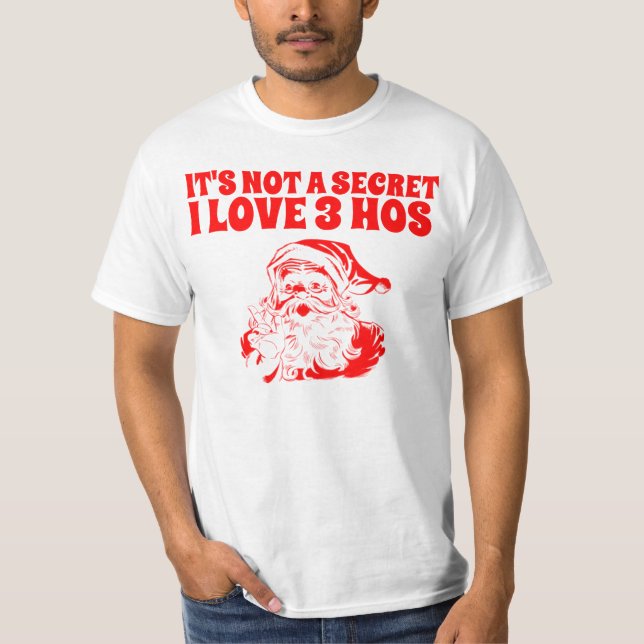 Santa's Secret Exposed T-Shirt (Front)