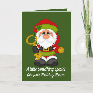 Santa's secret key add message holiday card
