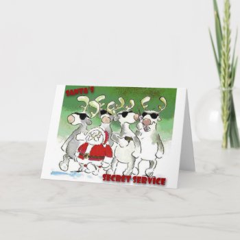 Santa's Secret Service Holiday Card by Unique_Christmas at Zazzle