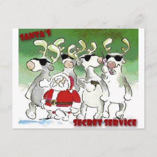 Santas Secret Service Holiday Postcard