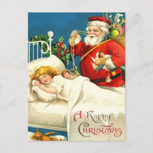 Santas Secret Visit Holiday Postcard