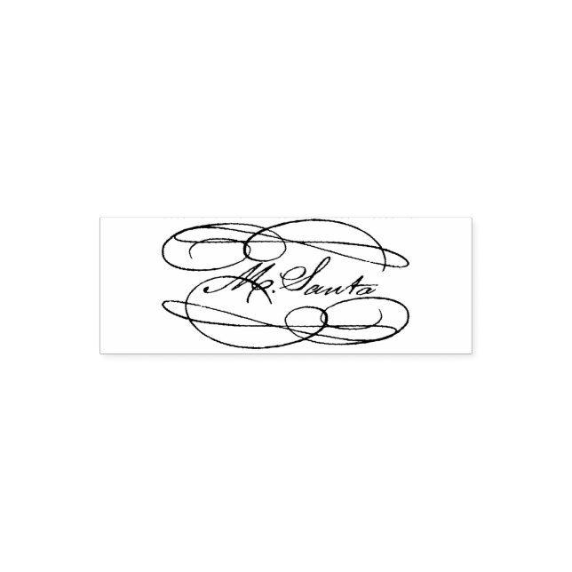Santa's Signature Christmas Self-inking Stamp (Design)