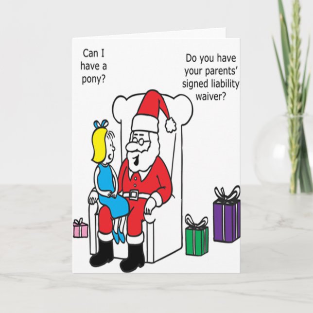 Santa's Signed Waiver Holiday Card (Front)