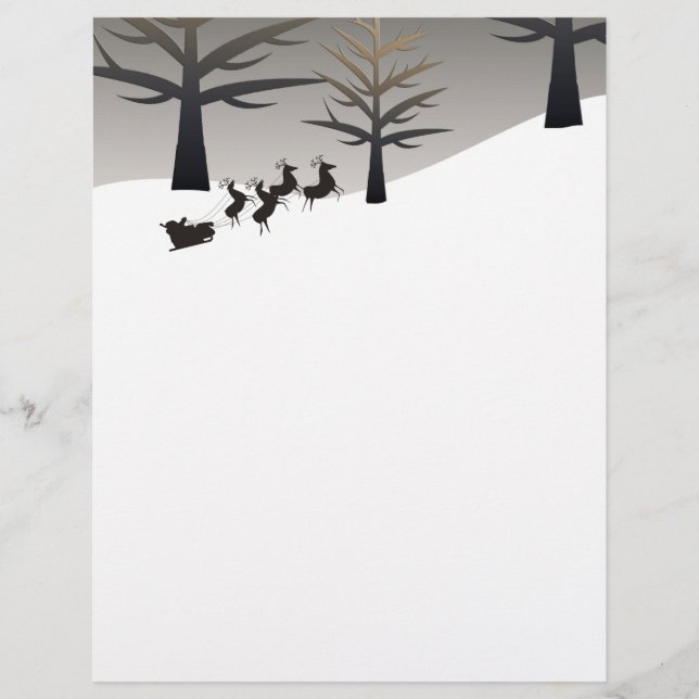 Santa's Sleigh and Tree Sihouette (Front)