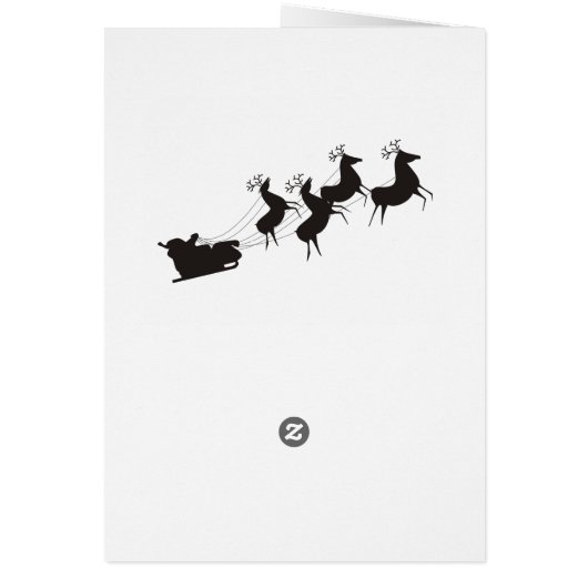 Santa's Sleigh and Tree Silhouette Christmas (Back)
