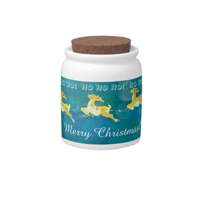 Santa's Sleigh Candy Jar (Front)