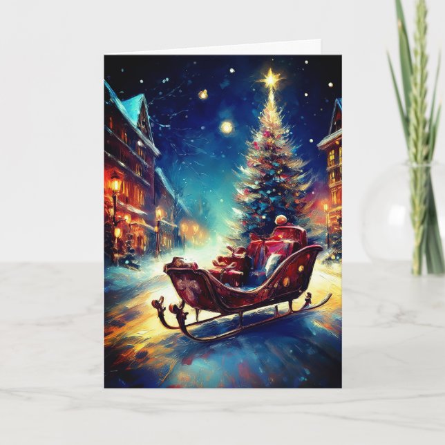 Santa's Sleigh Card (Front)