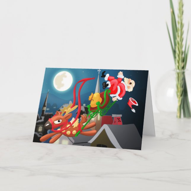 Santa's Sleigh Card (Front)