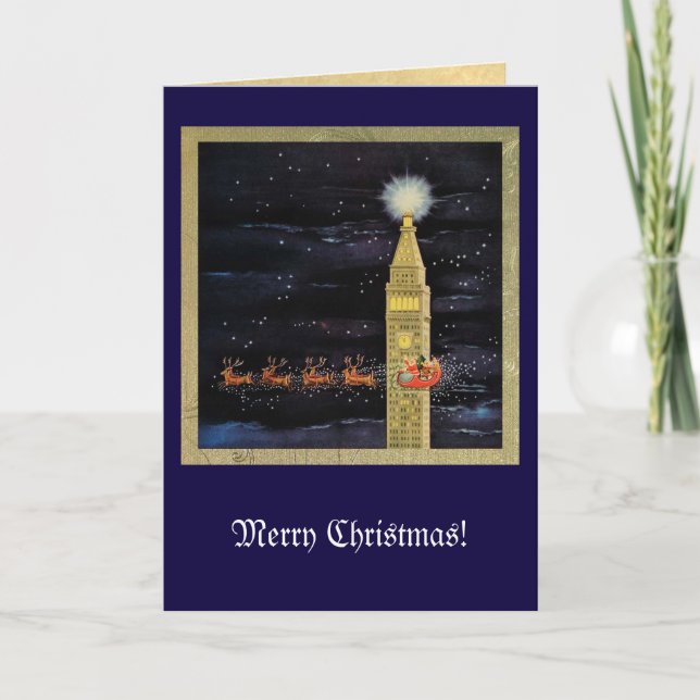 Santa's Sleigh Holiday Card (Front)