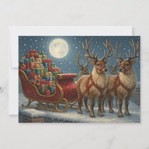 Santa's Sleigh Holiday Card