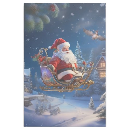 Santas Sleigh in Snowy Splendor Gallery Wrap