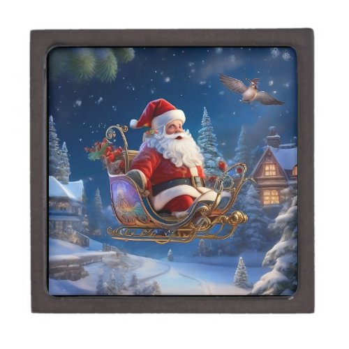 Santas Sleigh in Snowy Splendor Gift Box