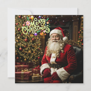 Santa's Sleigh of Smiles Christmas Card