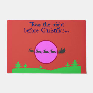 Santa's Sleigh Pink Moon Magic Doormat