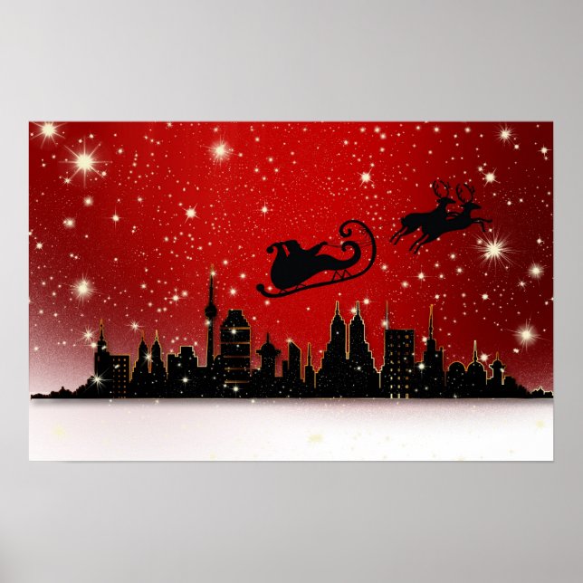 Santa's Sleigh Poster (Front)