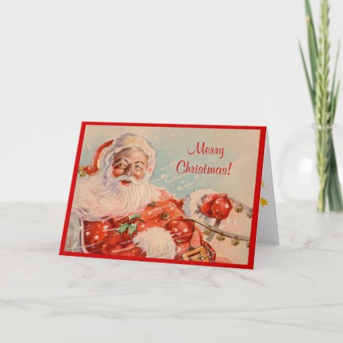 Santas Sleigh Ride Christmas Card