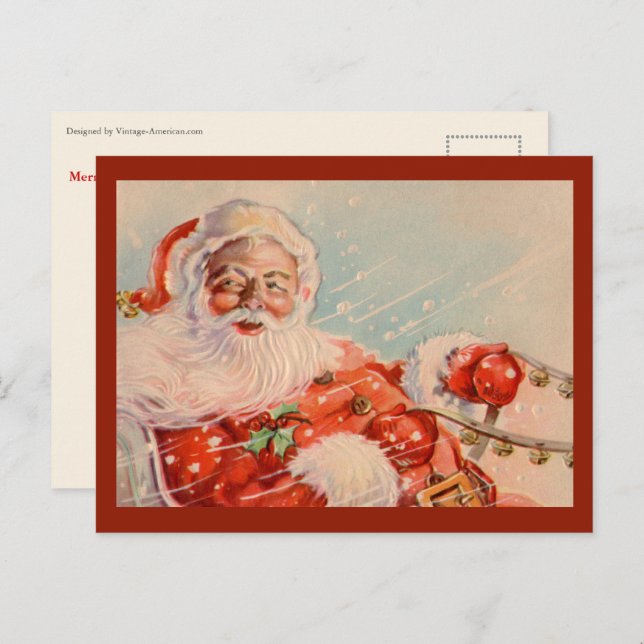 Santas Sleigh Ride Postcard (Front/Back)