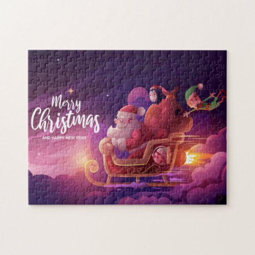 Santas Sleigh Rocket Jigsaw Puzzle