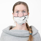 Santa's Smile Adult Cloth Face Mask (Worn)