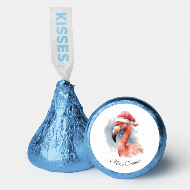 Santa's Snowbird Flamingo, custom Hershey®'s Kisses® (Front)
