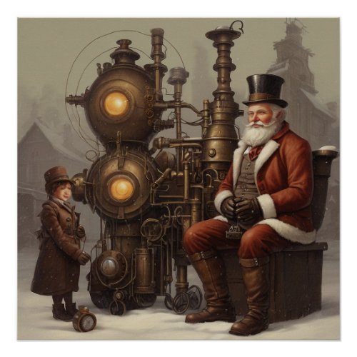 Santas Steampunk Christmas Poster