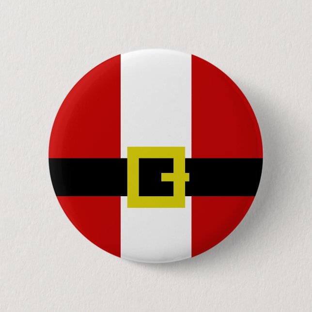 Santa's Suit Pinback Button (Front)