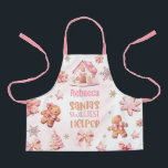 Santas sweetest helper Christmas Cookies girl Apron<br><div class="desc">Santas sweetes helper Christmas Cookies girl Apron
Matching items are available.</div>