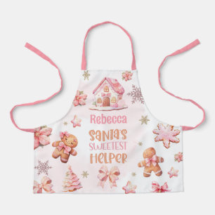 Santas sweetest helper Christmas Cookies girl Apron