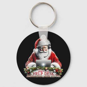 Santa's Tech Support Santa's North Pole Help Chris Keychain