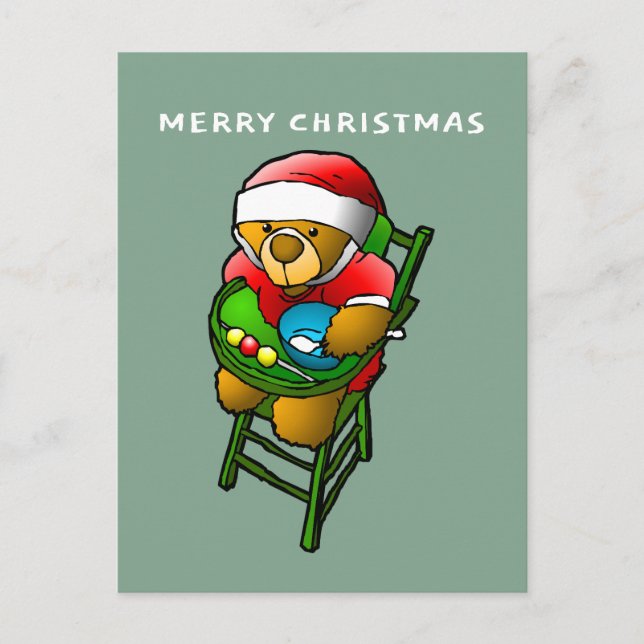 Santa's Teddy Bear Postcard (Front)