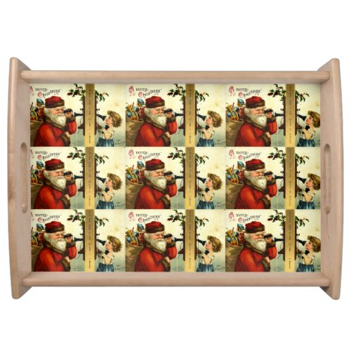 Santas Telephone Call Serving Tray