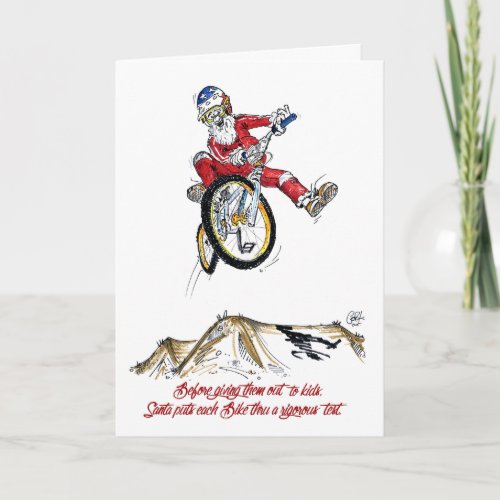Santas Test Ride _ BMX Christmas card