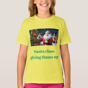 Santa's Thumbs Up: 3D Christmas Wonderland Tee