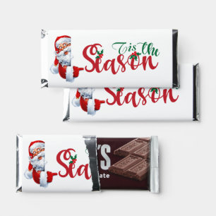 Santa's Tis The Season Hershey Bar Favors