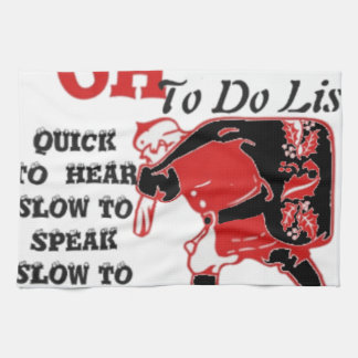 Santa's To-Do List Collection. Kitchen Towel