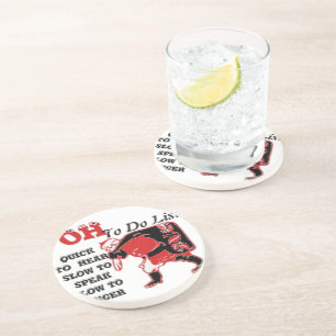 Santa's To-Do List Collection. Sandstone Coaster