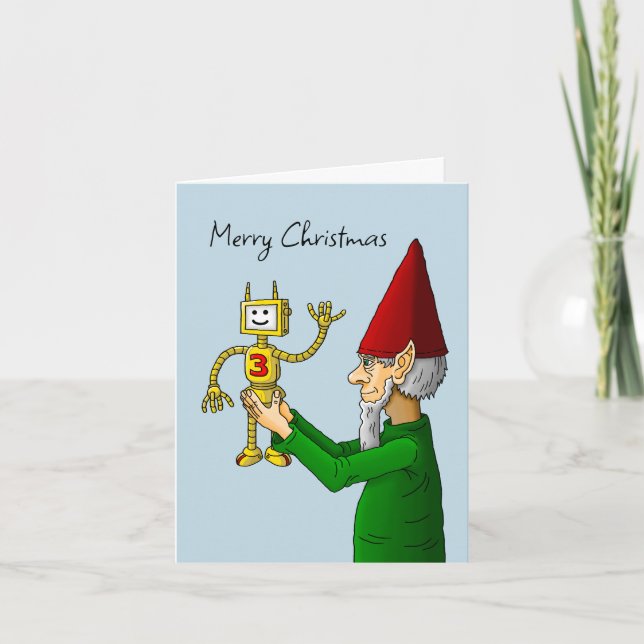 Santa's Toymaker and the Robot Holiday Card (Front)