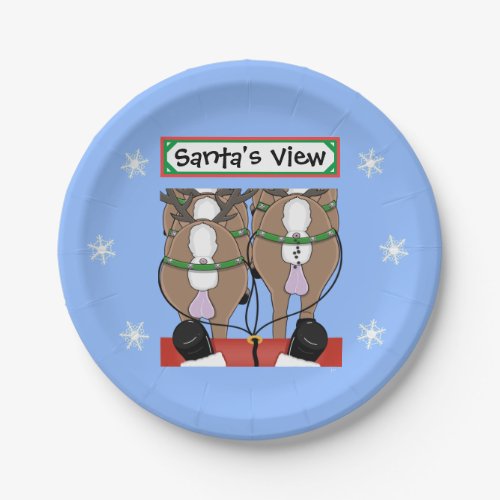 Santas View 2 Paper Plates