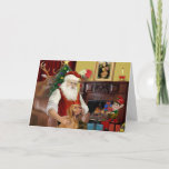 Santa&#39;s Vizsla Holiday Card at Zazzle