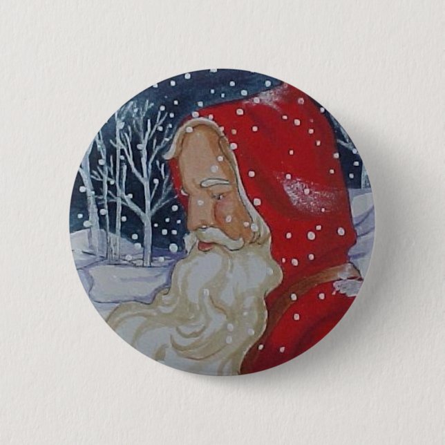 Santa's Walk Christmas Button (Front)