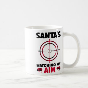 Santa's Watching My Aim - Boar Hog Hunting 1 Coffee Mug
