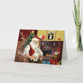 Santa's West Highland Terrier Holiday Card
